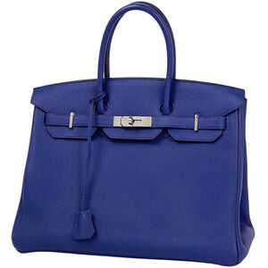 Hermes Birkin 35 Handbag, Togo Leather, Blue Electric, R (Women's)